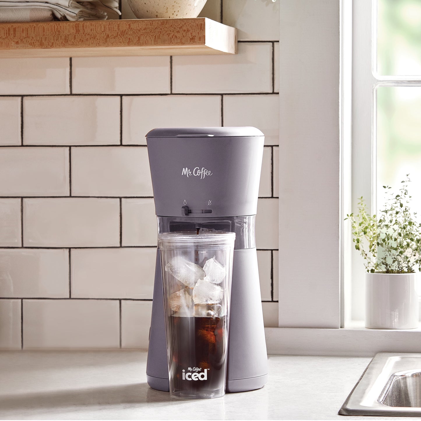 Chill Out with Mr. Coffee's Iced Coffee Maker - Single Serve Bliss with 22-Oz Tumbler in Lavender!
