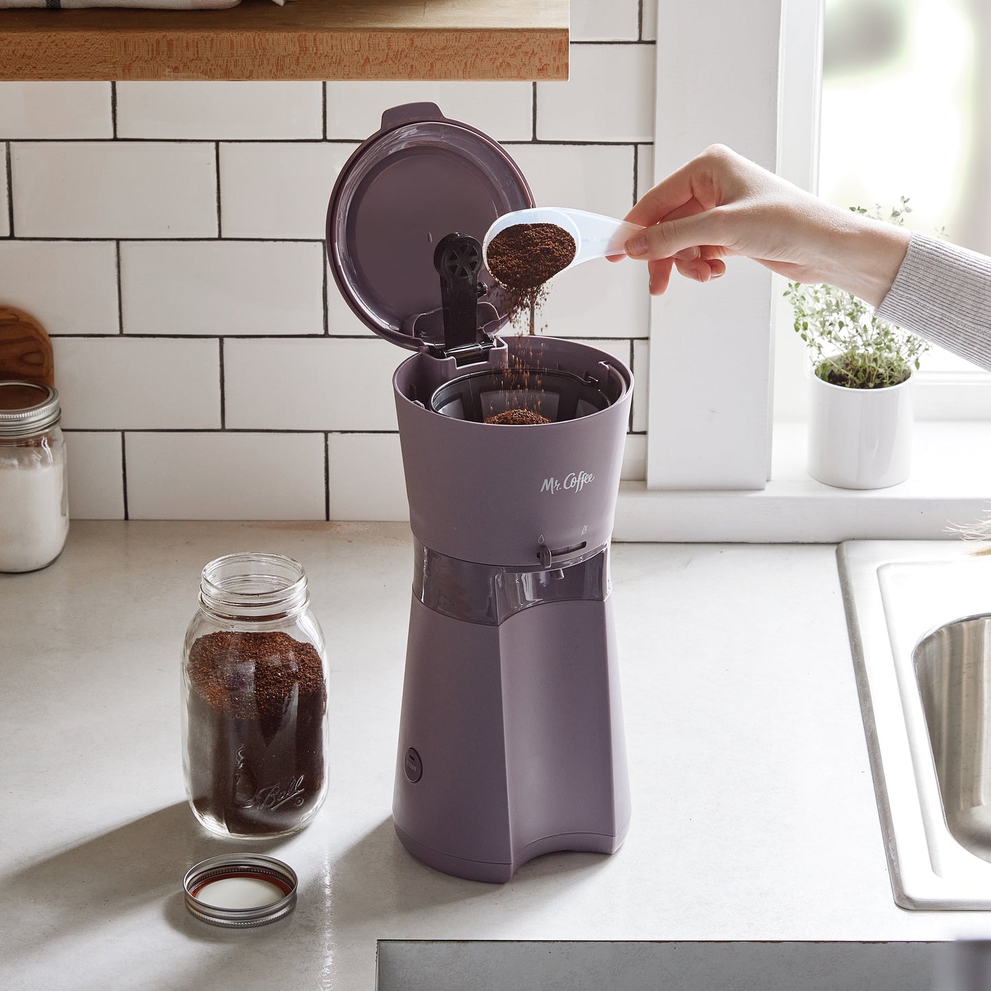 Chill Out with Mr. Coffee's Iced Coffee Maker - Single Serve Bliss with 22-Oz Tumbler in Lavender!