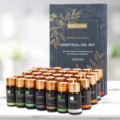 35X5Ml Essential Oils Set, Pure Natural Essential Oils for Diffusers, Humidifiers, Massages, Aromatherapy, Candle Making, Skin & Hair Care