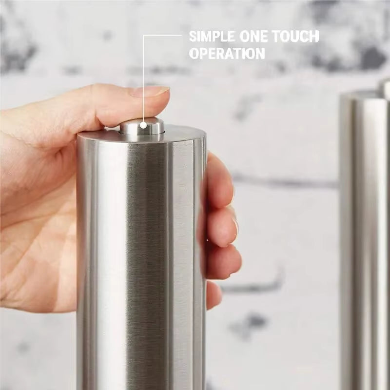 Stainless Steel Electric Pepper Grinder for Spices and Sea Salt - Adjustable Coarseness for Kitchen and Outdoor Barbecue Use