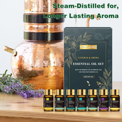 35X5Ml Essential Oils Set, Pure Natural Essential Oils for Diffusers, Humidifiers, Massages, Aromatherapy, Candle Making, Skin & Hair Care