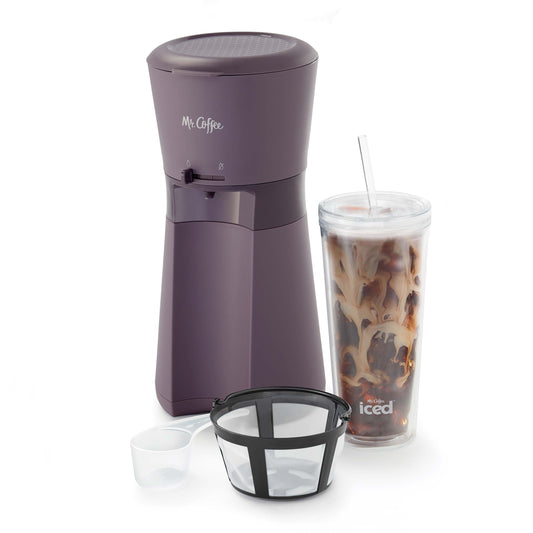 Chill Out with Mr. Coffee's Iced Coffee Maker - Single Serve Bliss with 22-Oz Tumbler in Lavender!