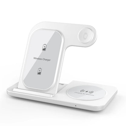 Elevate Your Charging Game: 3-in-1 Wireless Charging Stand for iPhone 15/14/13/12/X Max, Apple Watch Series 8/7/SE, and AirPods Pro - Foldable and Fast!