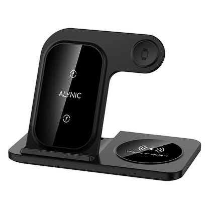 Elevate Your Charging Game: 3-in-1 Wireless Charging Stand for iPhone 15/14/13/12/X Max, Apple Watch Series 8/7/SE, and AirPods Pro - Foldable and Fast!