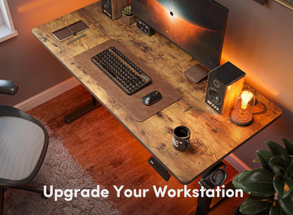 Electric Standing Desk, 48 X 24 Inches Height Adjustable Stand up Desk, Sit Stand Home Office Desk, Computer Desk, Rustic Brown
